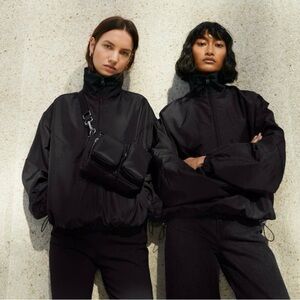 Other Stories Stockholm Atelier Funnel Neck Nylon Blouson Jacket